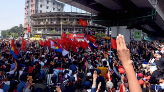 Anti-Militär-Demonstration in Myanmar, 2021